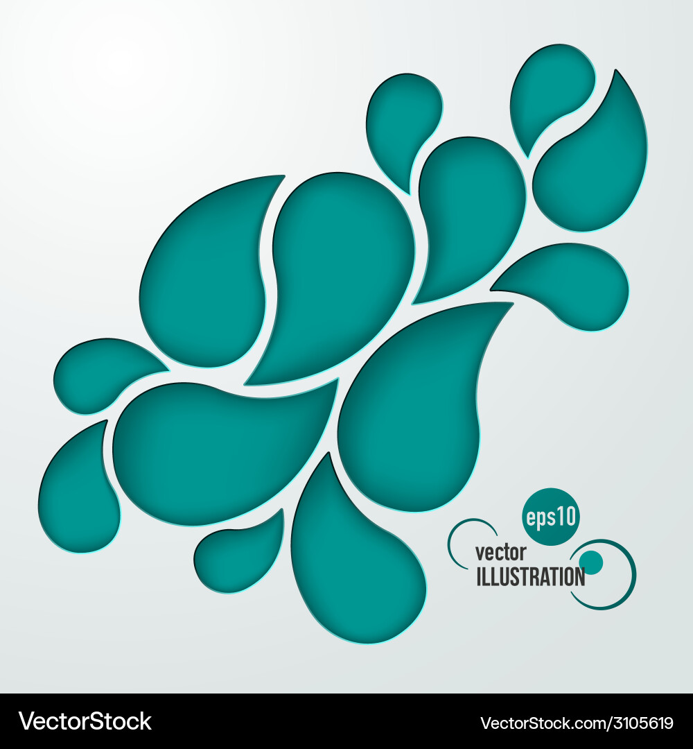 Abstract background figures in form drops Vector Image