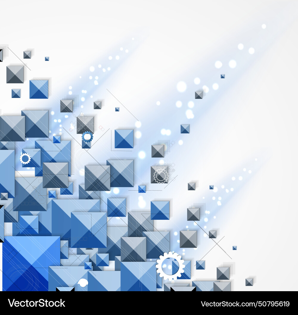 Abstract retro digital computer technology Vector Image