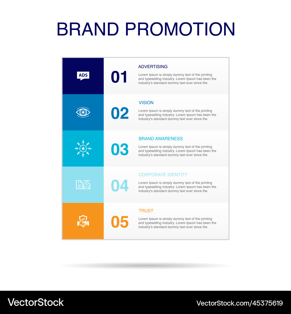Business Icons - Vision & Brand Vector Image