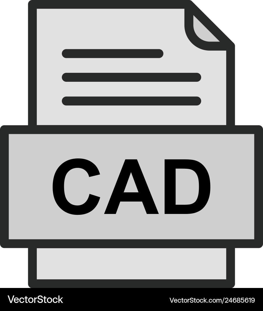 Cad file document icon Vector Image