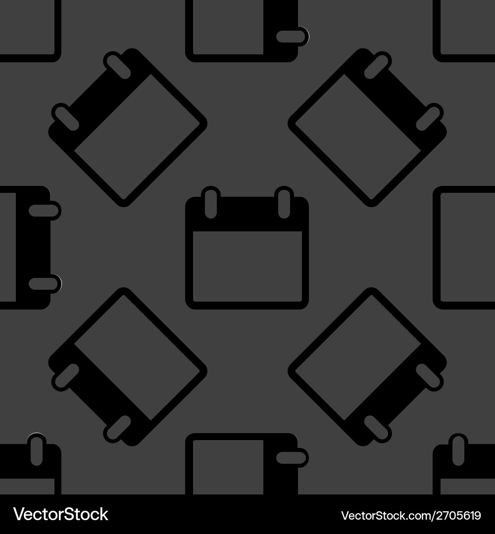 Calendar web icon flat design seamless pattern Vector Image