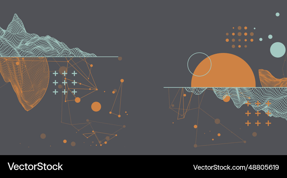 Modern Wireframe Abstract Background vector image