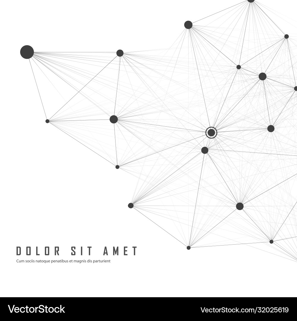 Molecular Network Abstract Vector Image