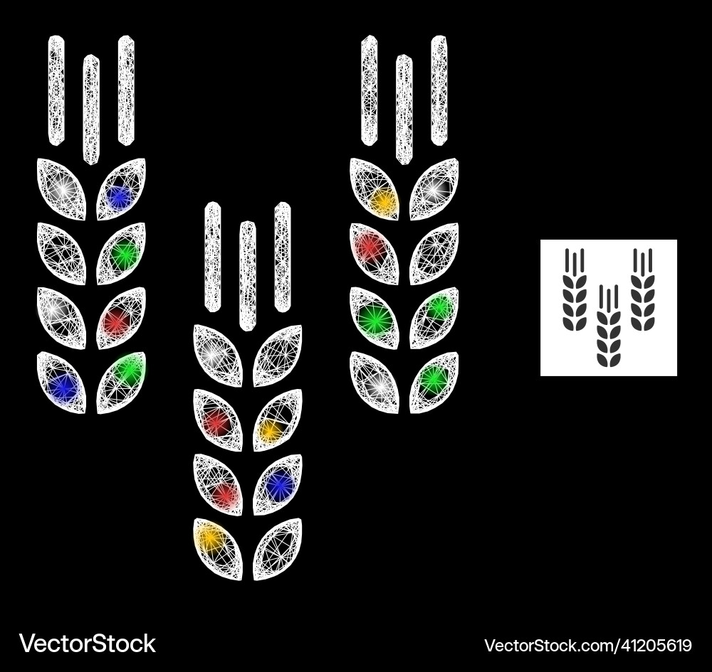 Net web mesh barley crop icon with colorful Net web mesh barley crop icon with colorful Vector Image