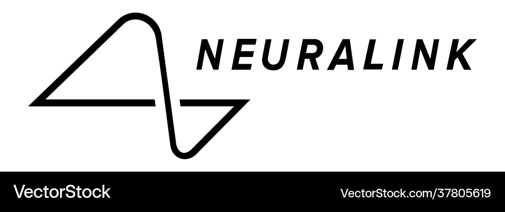 Neuralink Brain-Machine Interface Emblem Vector Image