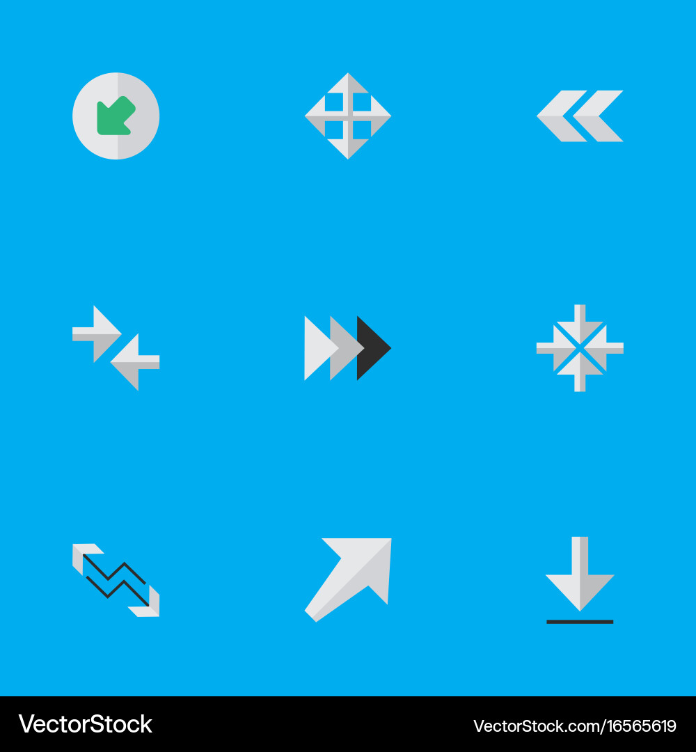 Set of simple indicator icons Vector Image