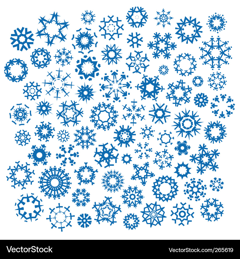 Snowflake Collection Vector Image