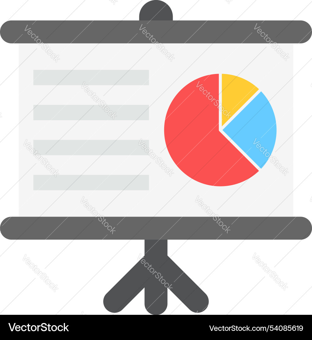 This presentation data with a pie chart Vector Image