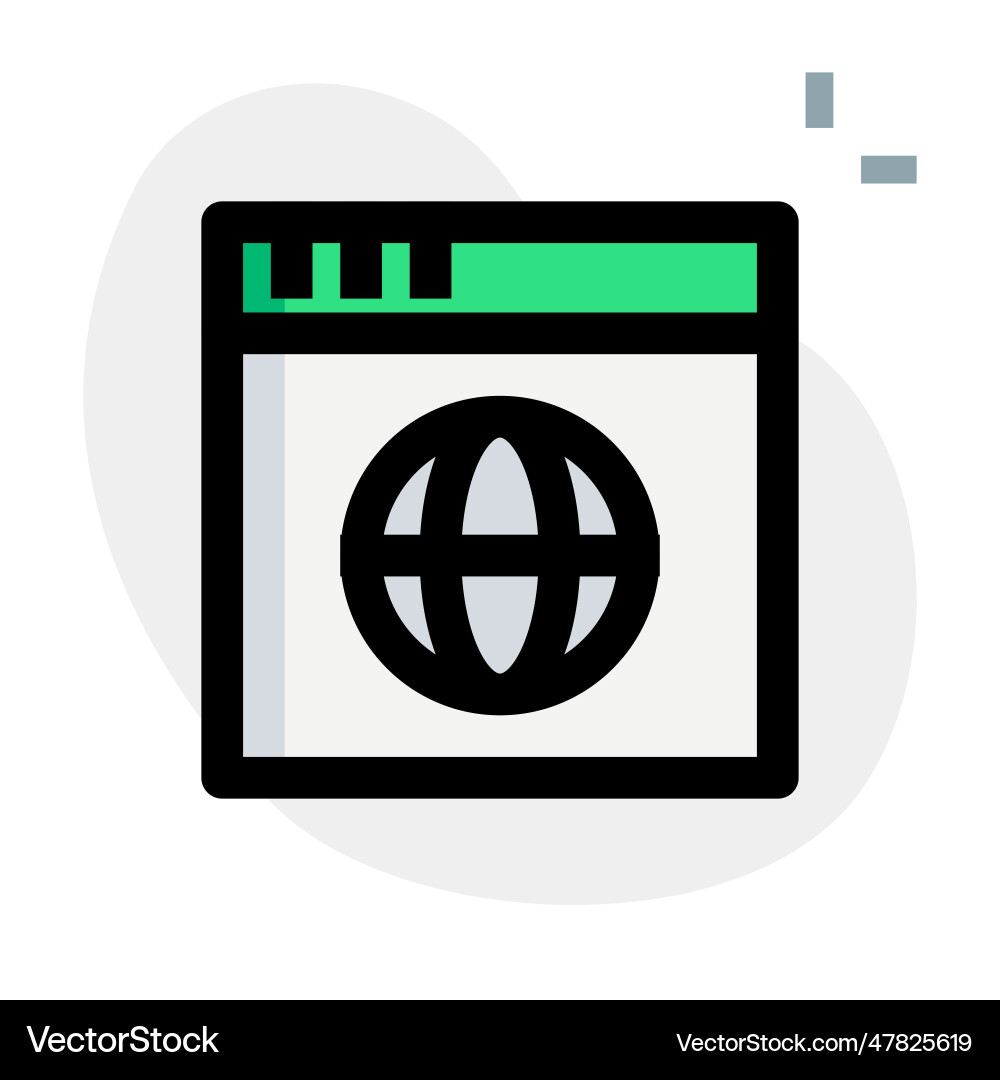 Web browser window for displaying information Vector Image