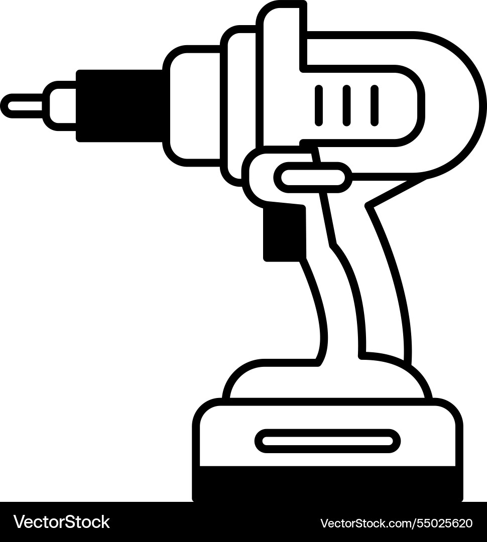 A power tool with handle A power tool with handle Vector Image