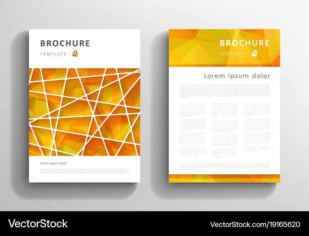 Abstract triangular brochure design template Vector Image