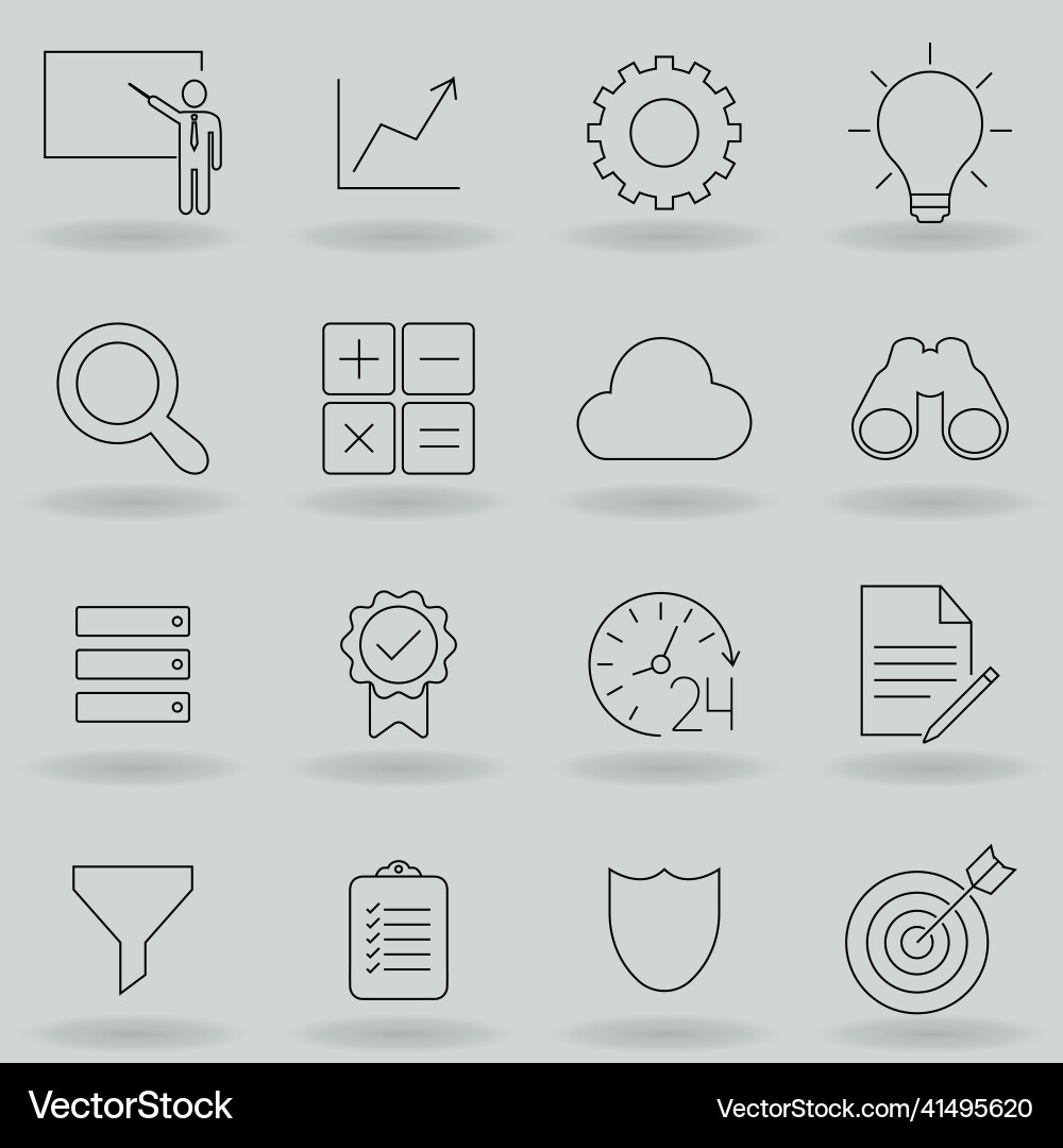 Data analysis statistics analytics icon set Data analysis statistics analytics icon set Vector Image