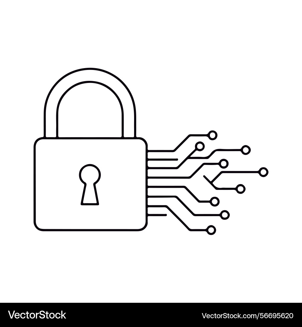 Digital security and data protection cyber Vector Image