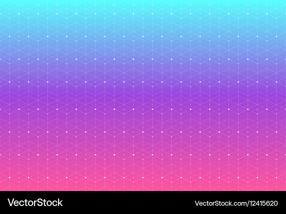 Geometric pattern with connected lines and dots Vector Image