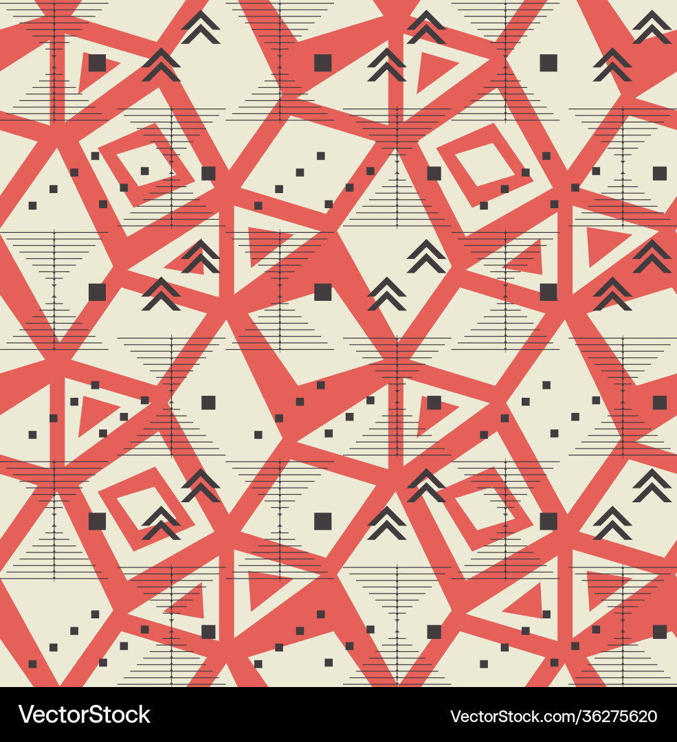 Geometry simple seamless pattern triangle square Vector Image