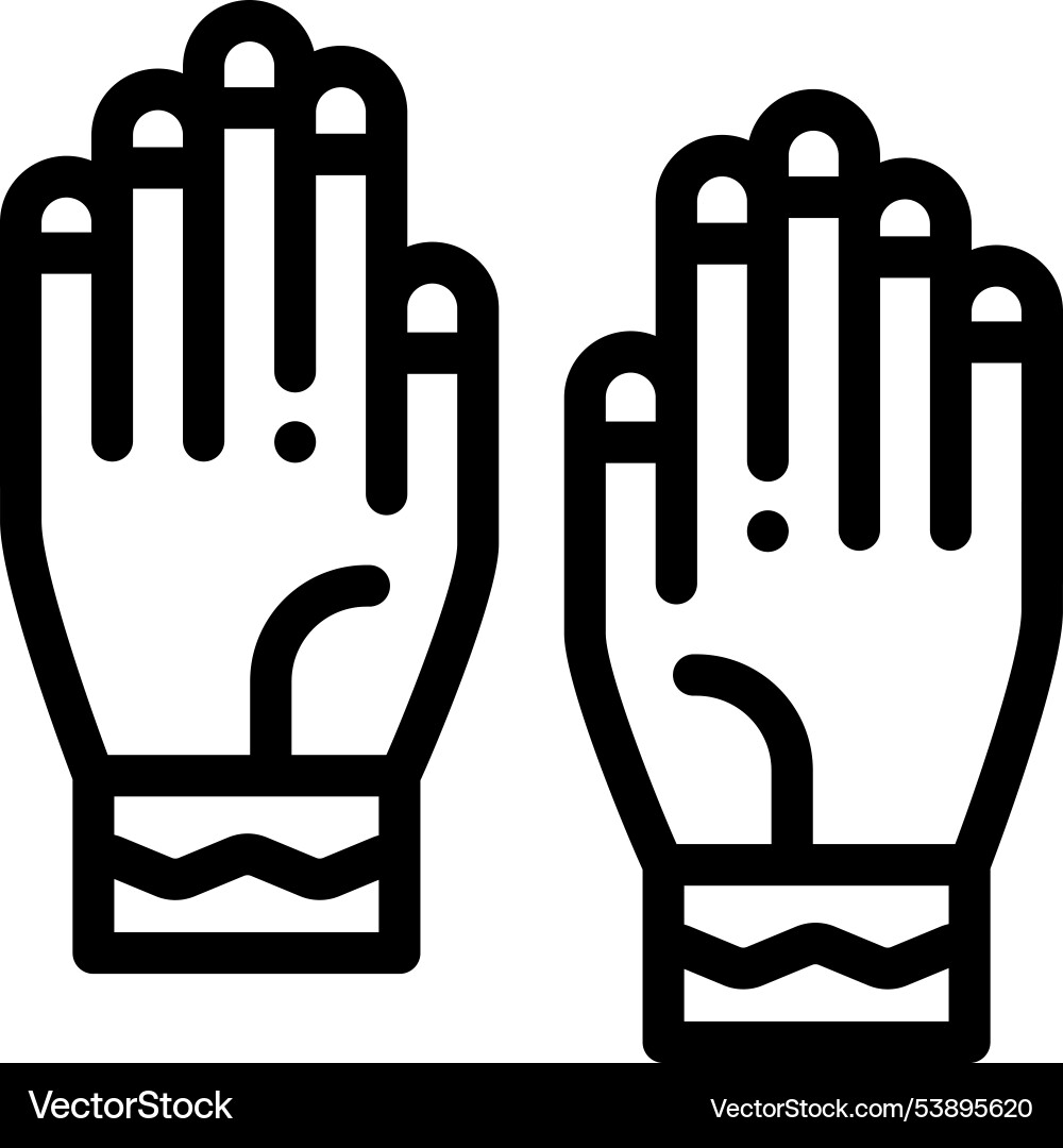 Gloves icon thin linear style design isolated Gloves icon thin linear style design isolated vector image