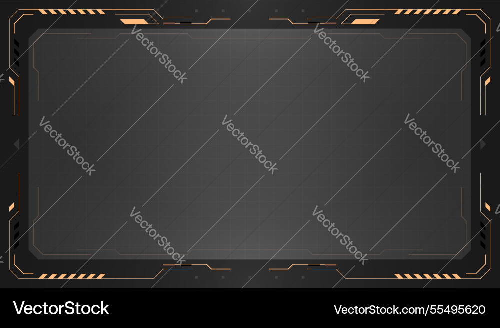 Grey hud frames futuristic user interface Grey hud frames futuristic user interface vector image