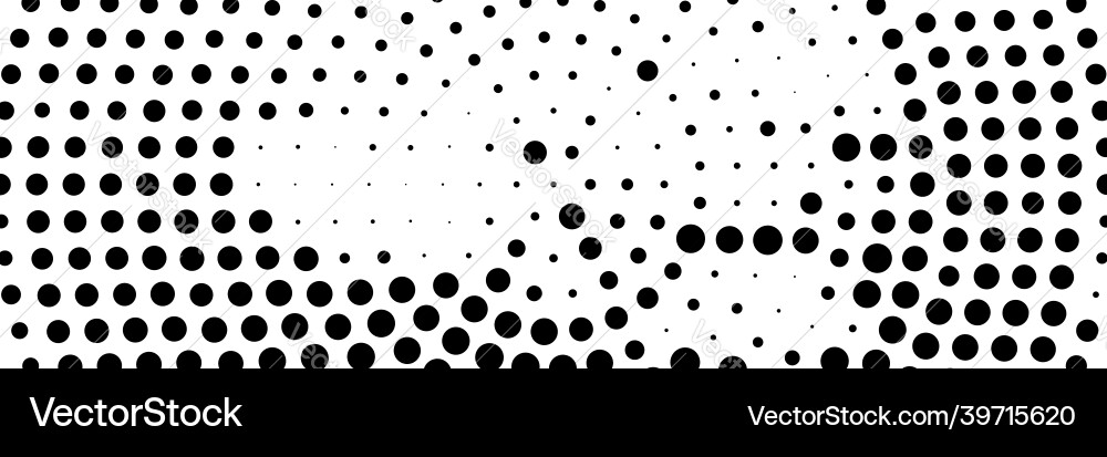 Halftone random circles dots pattern Vector Image