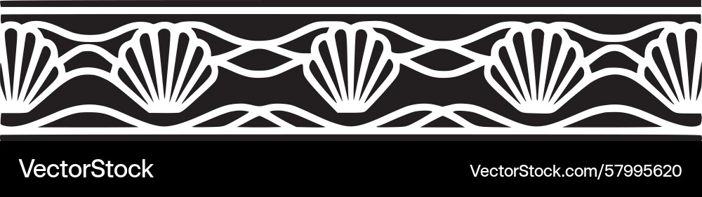 Seashell Border Pattern Vector Image