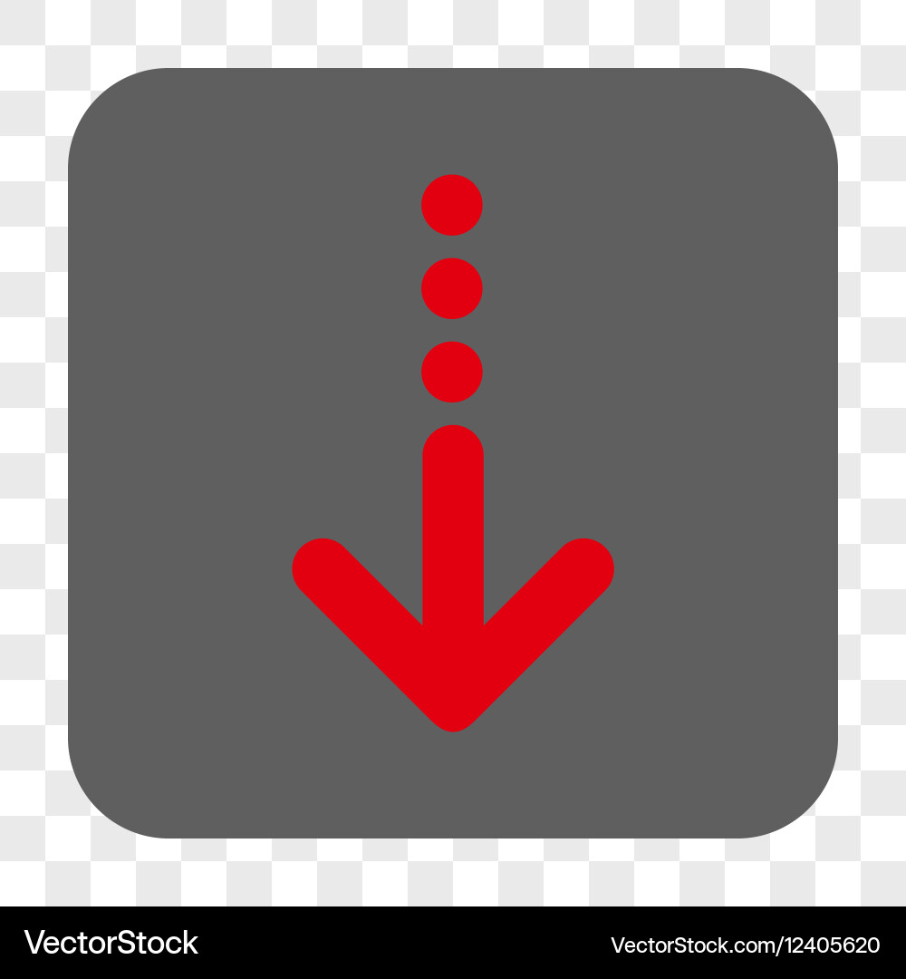 Send down rounded square button Vector Image