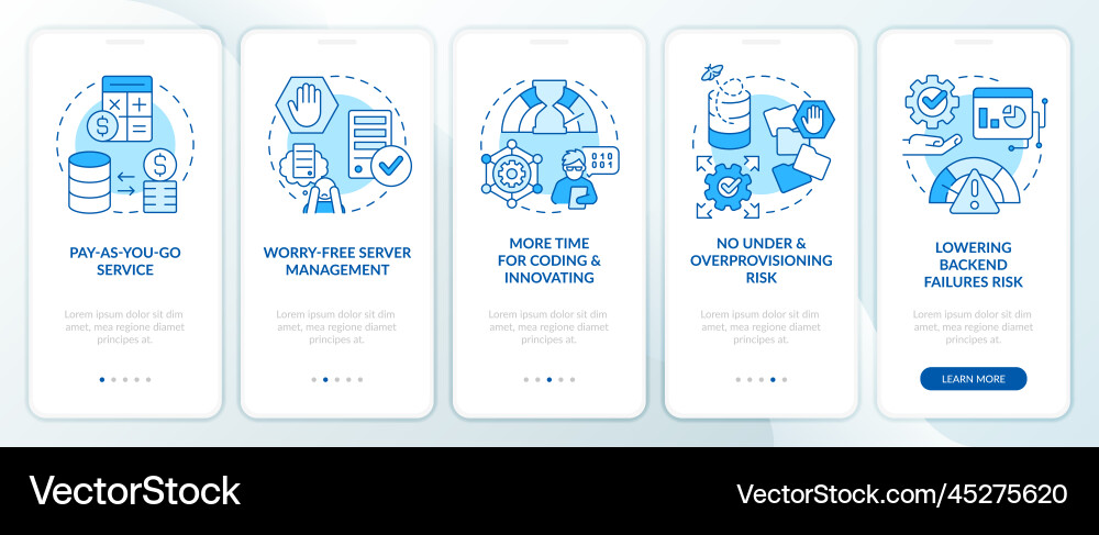 Serverless Onboarding Flow Vector Image