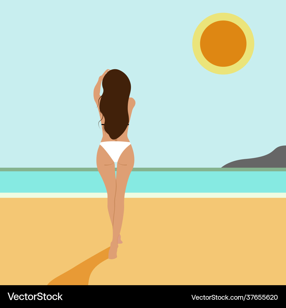 Slender Frau in sexy Bikini Slender Frau in sexy Bikini vektorbild