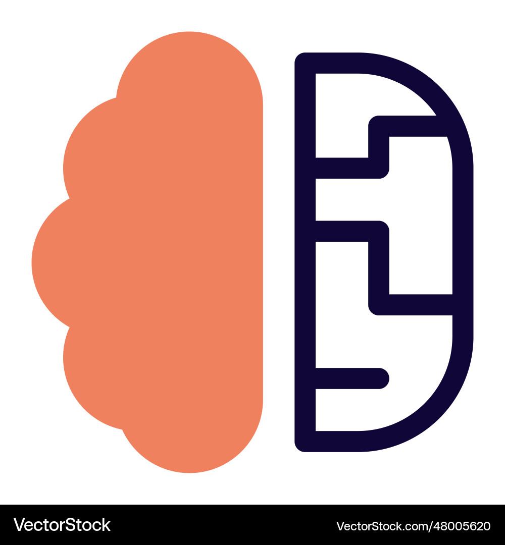 Smart brain a programmed software in cyberspace Vector Image