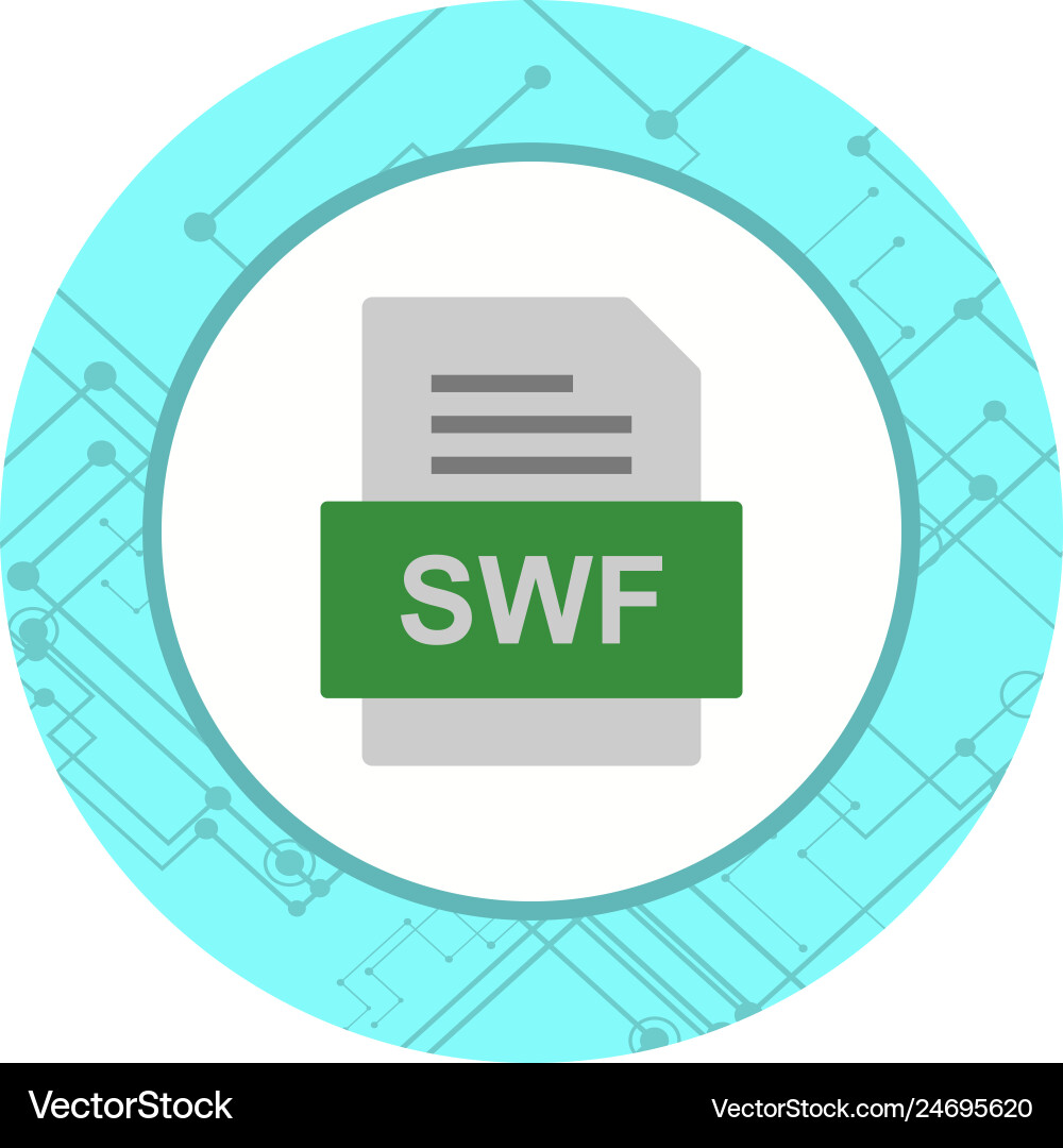 Swf file document icon Vector Image