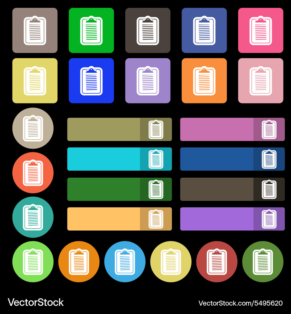 Text file icon sign set from twenty seven Vector Image