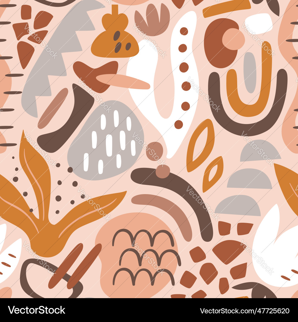 Warm Boho Abstract Pattern vector image