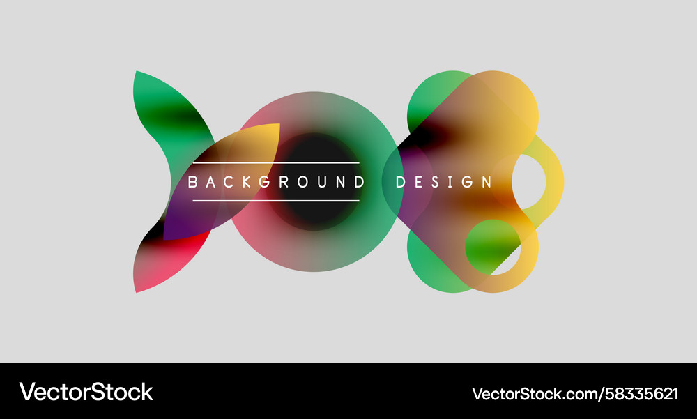 Abstract colorful shapes overlap creating dynamic Vector Image