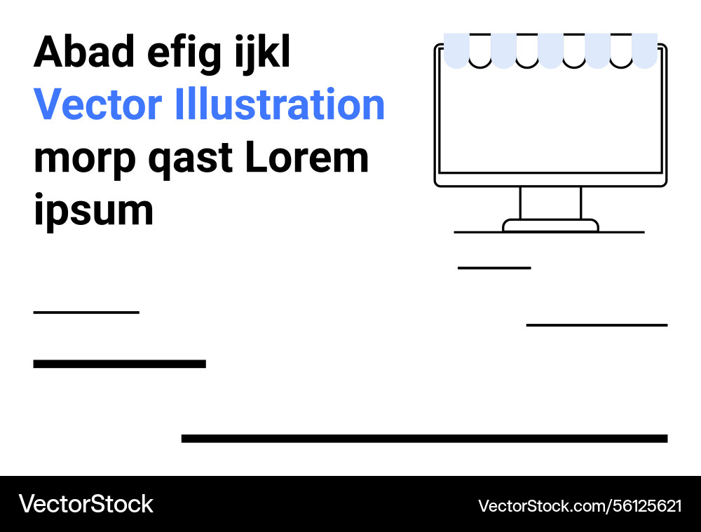Abstract computer screen and text layout Abstract computer screen and text layout vector image
