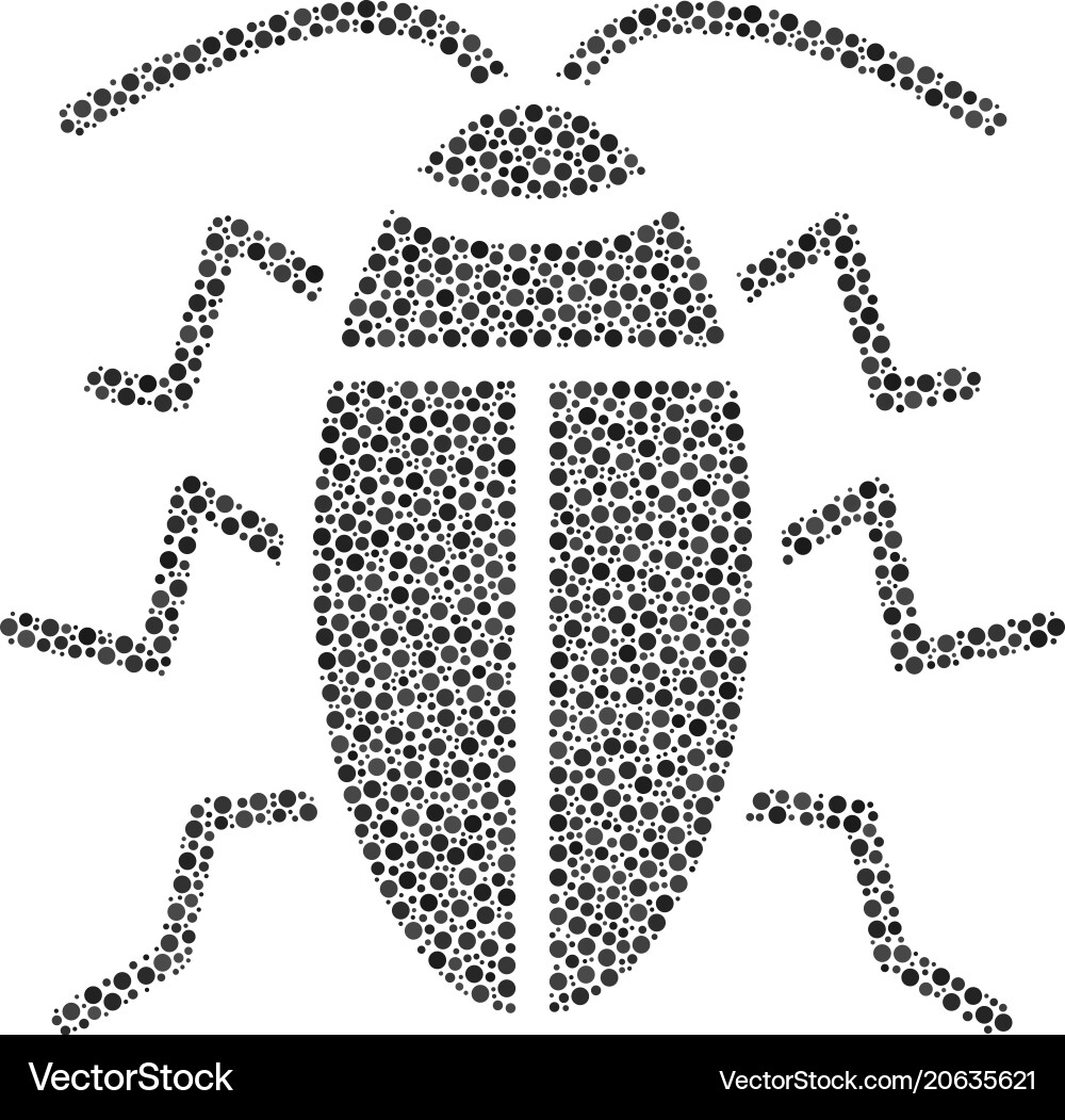 Cucaracha composition of dots Vector Image