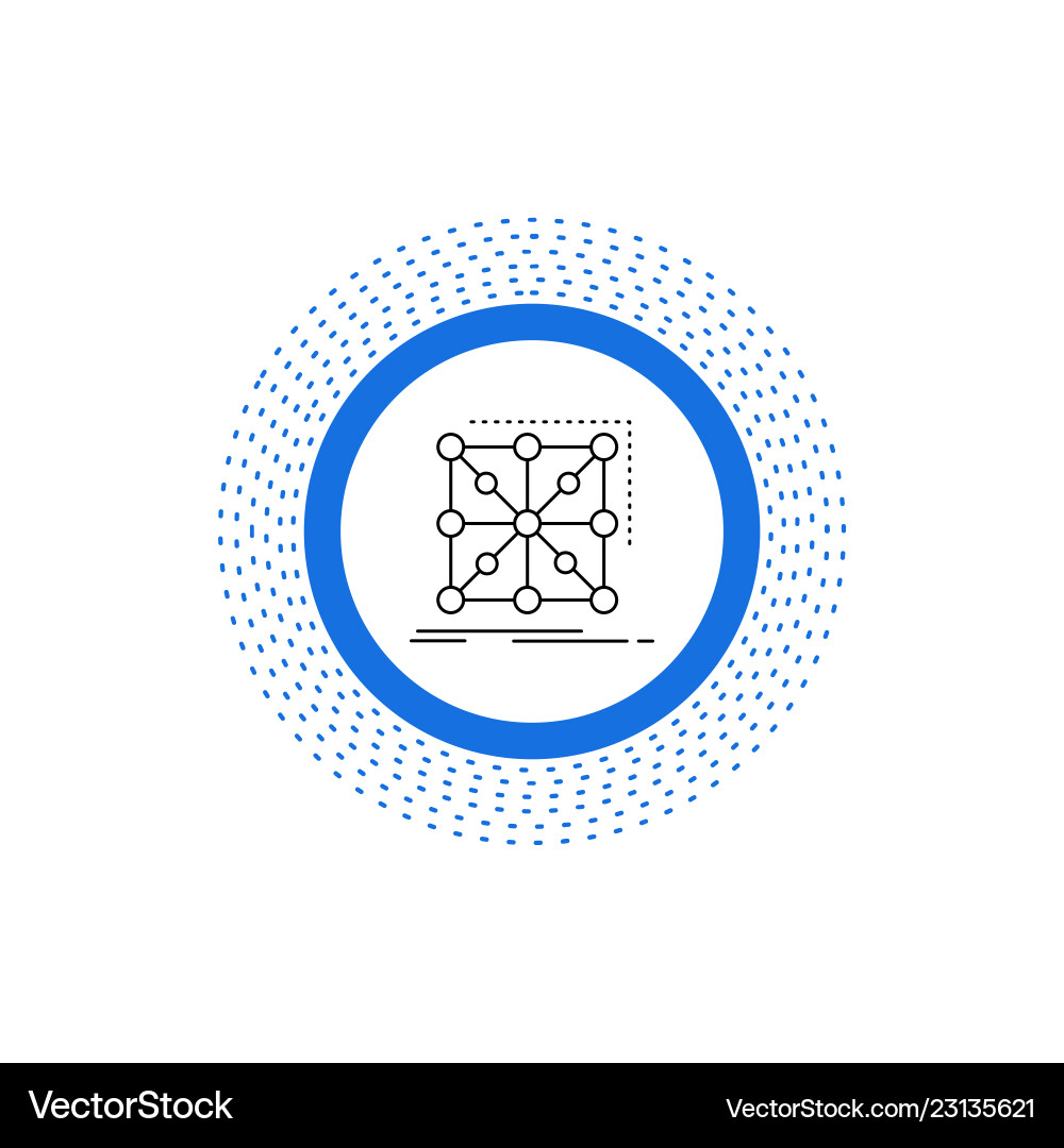 Data framework app cluster complex line icon Data framework app cluster complex line icon Vector Image