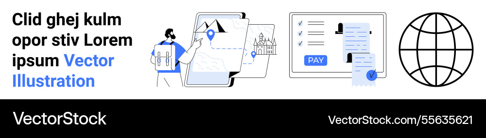 Digital collaboration geolocation Royalty Free Vector Image