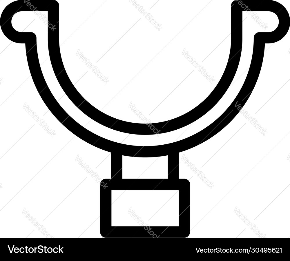 Empty gutter icon outline style Empty gutter icon outline style Vector Image