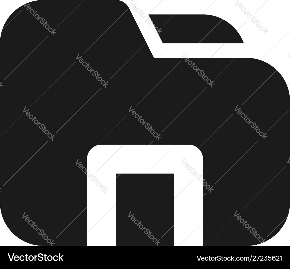 File computer folder icon design simple clean Vector Image