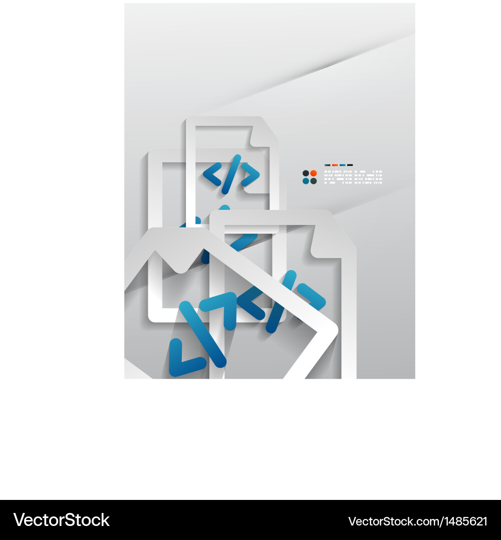 File program paper design Vector Image