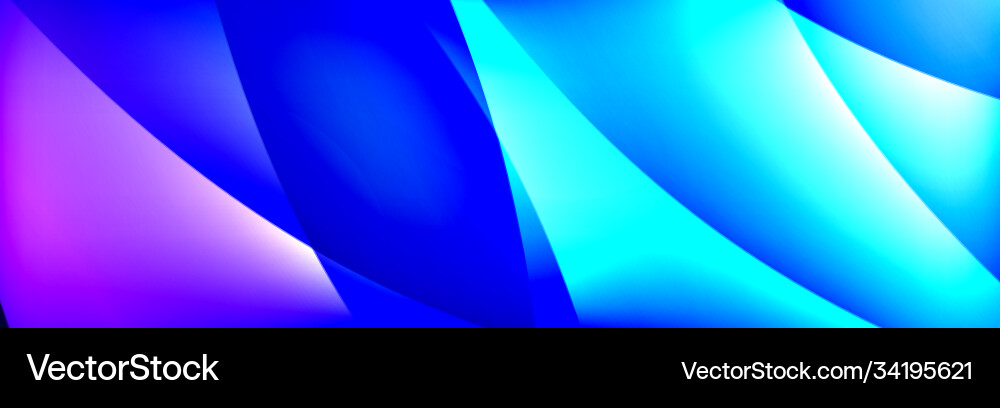 Fluid gradient neon color waves abstract Vector Image