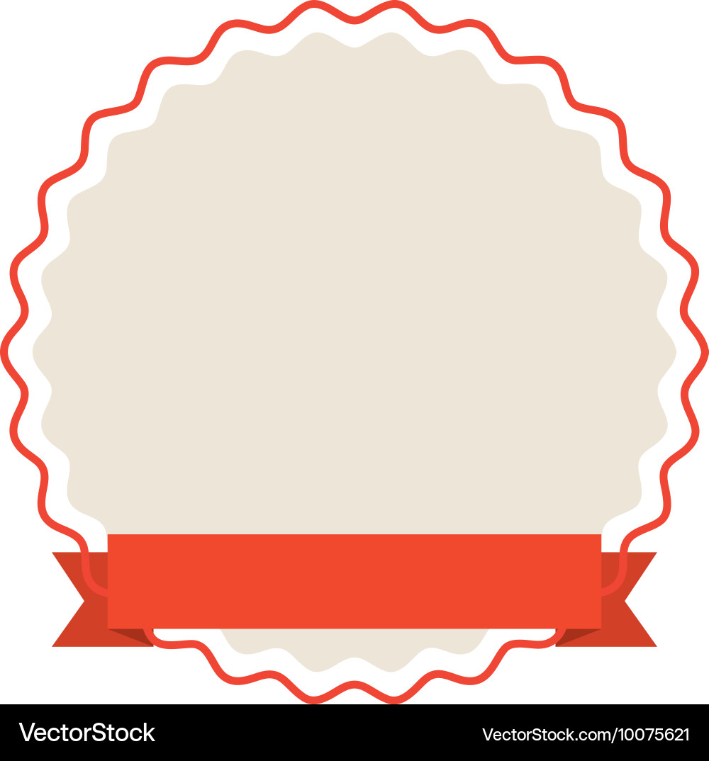 Frame with ribbon isolated icon design Vector Image