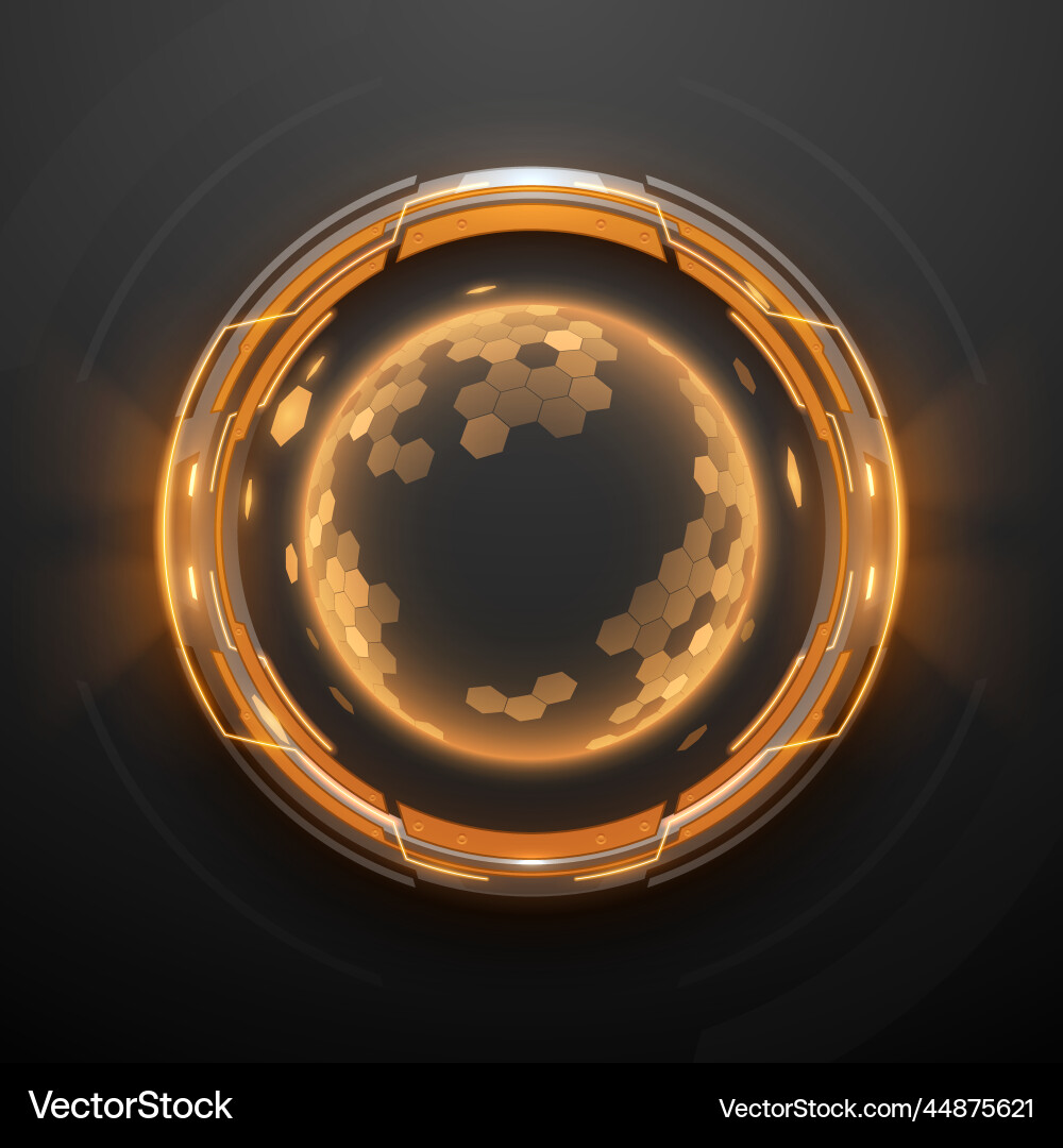 Futuristic technology metal ring with light Futuristic technology metal ring with light vector image