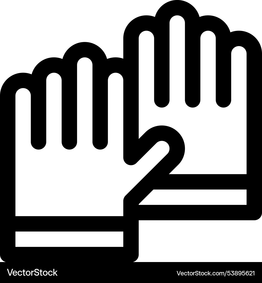 Gloves icon thin linear style design isolated Gloves icon thin linear style design isolated vector image