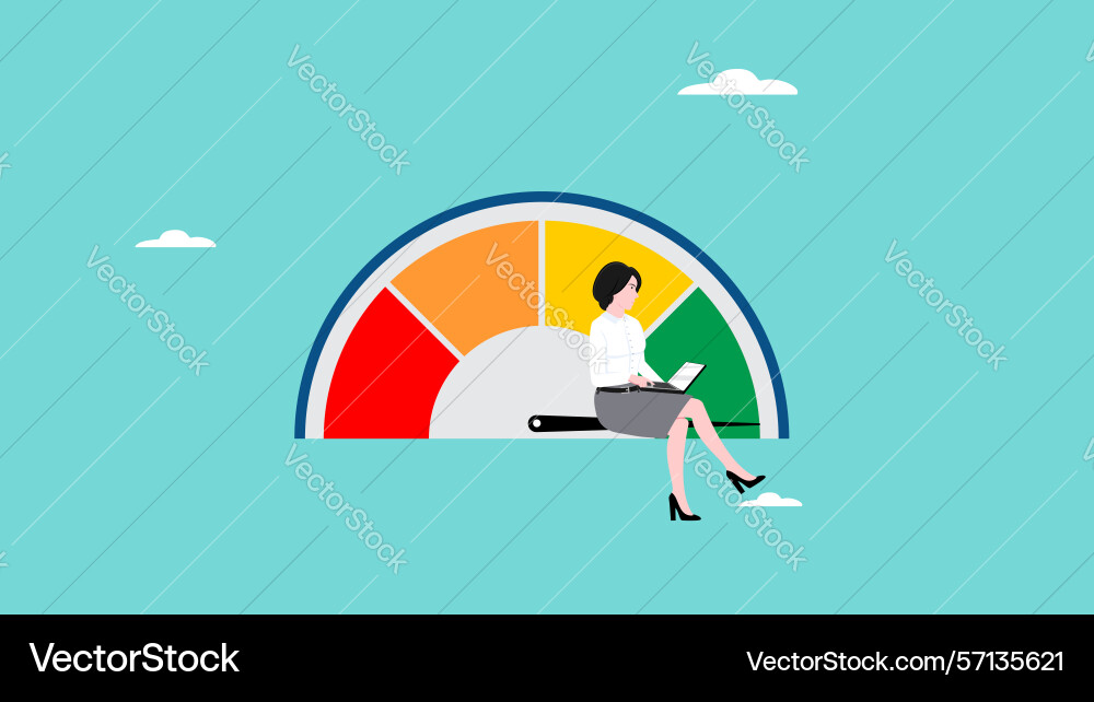 High performance employee rating vector image