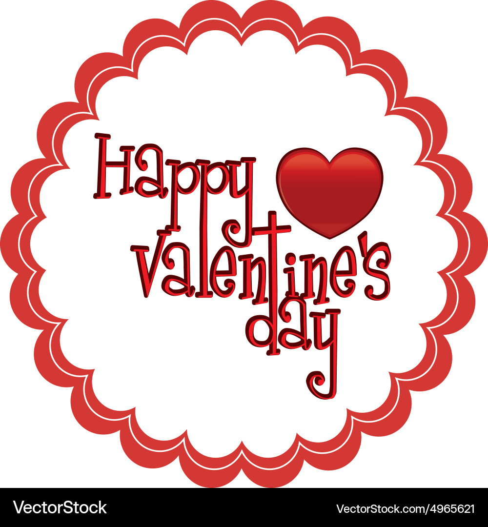 Isolated label with text and a heart Vector Image