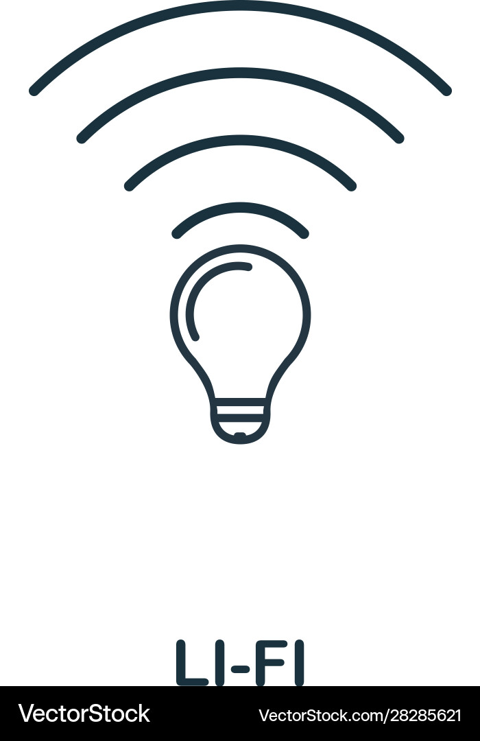 Li-fi line icon thin style element from future Vector Image