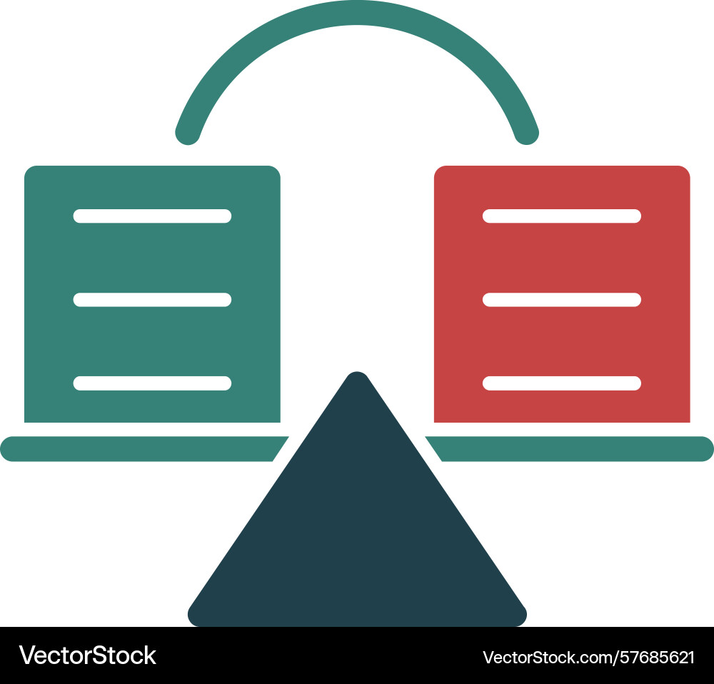 Load balancer glyph multi color icon Vector Image