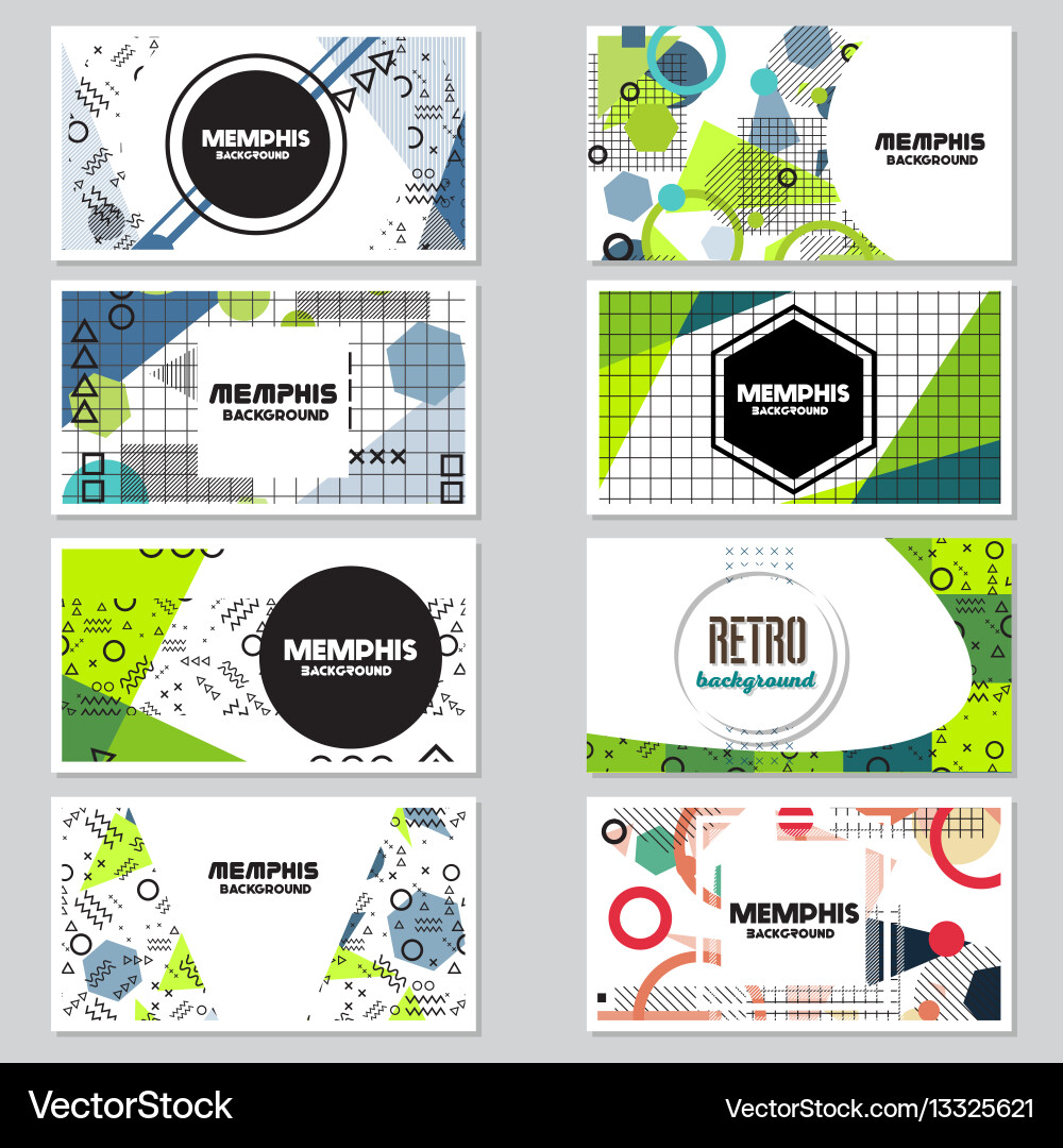 Memphis Style Pattern Background vector image