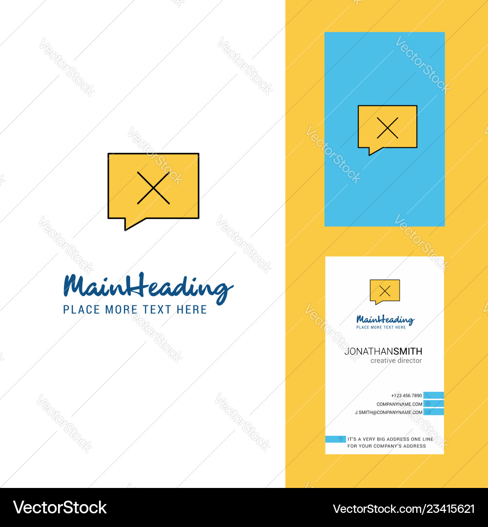 Message Sending Concept - Business Card Vector Image