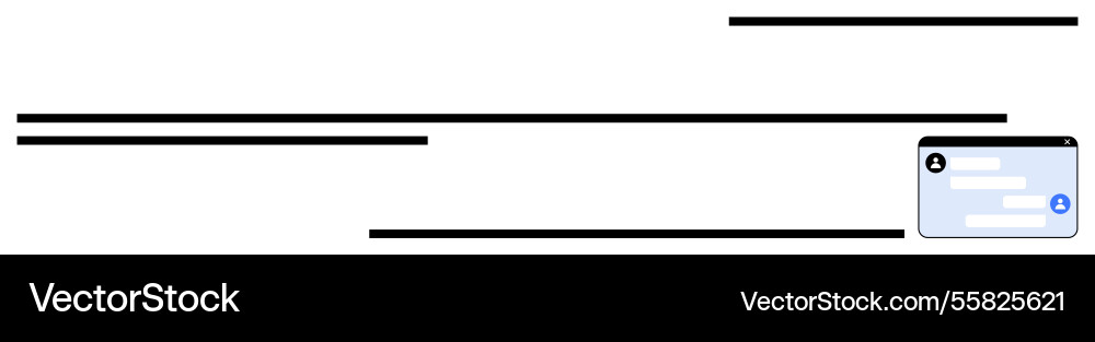 Minimalistic email interface with lines Minimalistic email interface with lines vector image