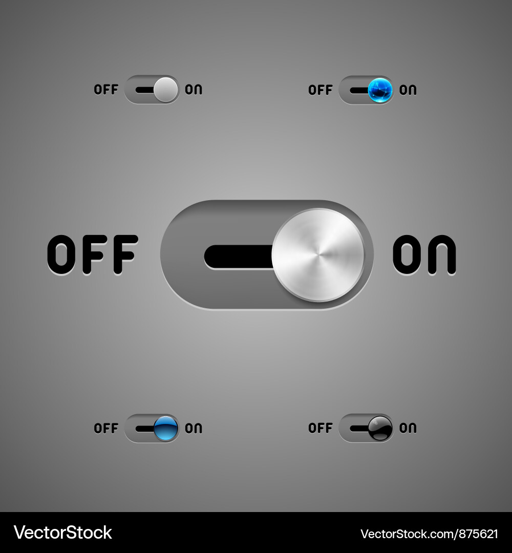 Modern Switch Buttons vector image